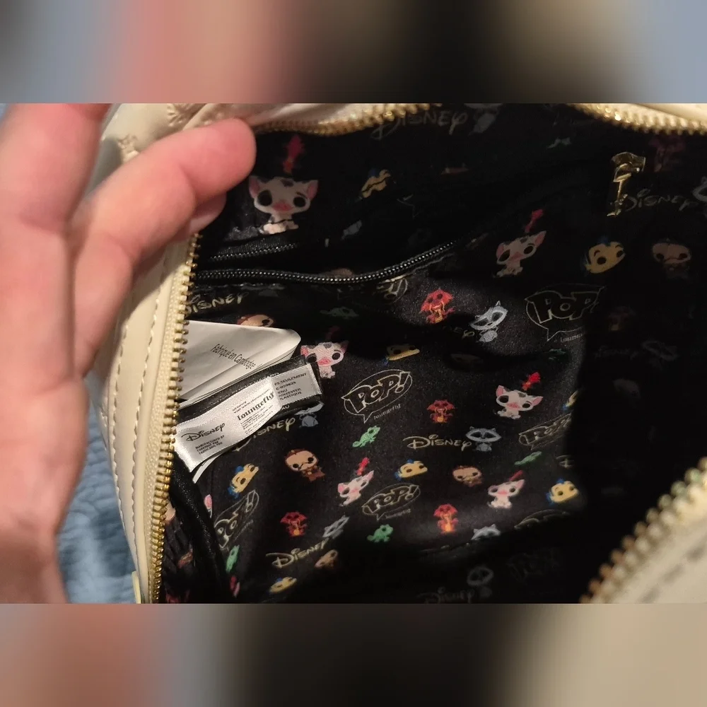 Disney Cream Backpack with Character Faces